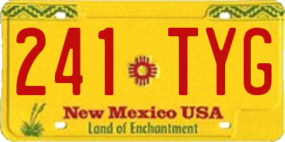 NM license plate 241TYG
