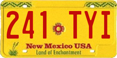 NM license plate 241TYI