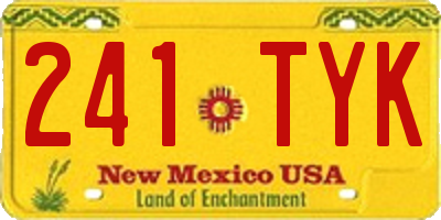 NM license plate 241TYK