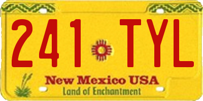 NM license plate 241TYL