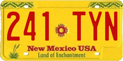 NM license plate 241TYN