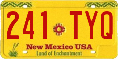 NM license plate 241TYQ