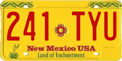 NM license plate 241TYU