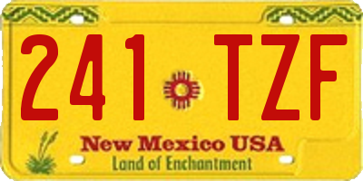 NM license plate 241TZF