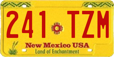 NM license plate 241TZM