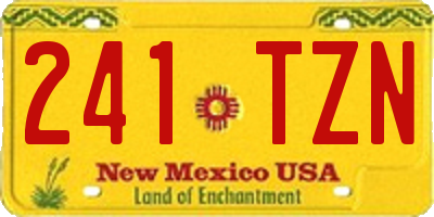 NM license plate 241TZN