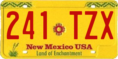 NM license plate 241TZX