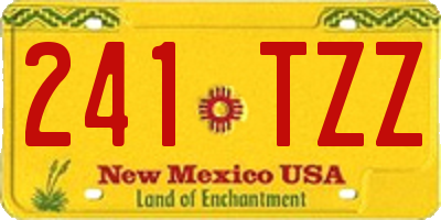 NM license plate 241TZZ