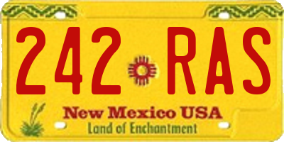 NM license plate 242RAS