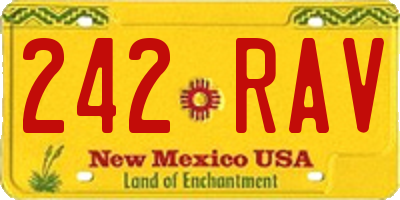 NM license plate 242RAV