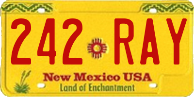 NM license plate 242RAY
