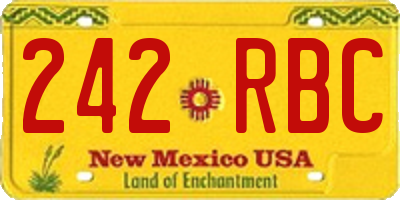 NM license plate 242RBC