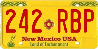 NM license plate 242RBP