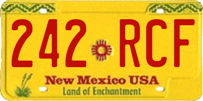 NM license plate 242RCF