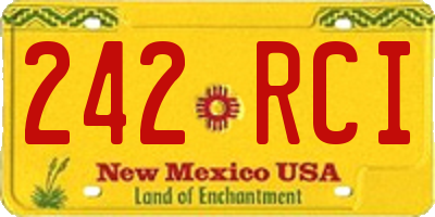 NM license plate 242RCI
