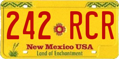 NM license plate 242RCR