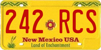 NM license plate 242RCS