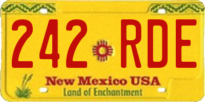 NM license plate 242RDE