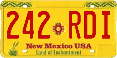 NM license plate 242RDI