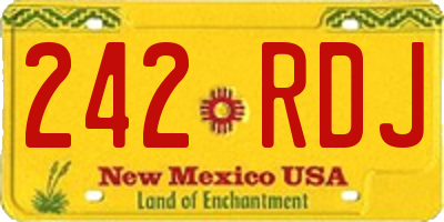 NM license plate 242RDJ