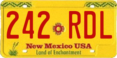 NM license plate 242RDL