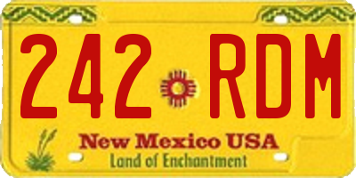 NM license plate 242RDM