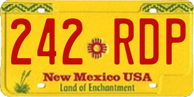 NM license plate 242RDP