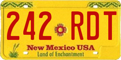 NM license plate 242RDT