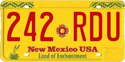 NM license plate 242RDU