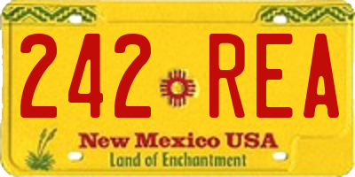 NM license plate 242REA