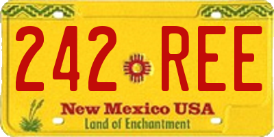 NM license plate 242REE