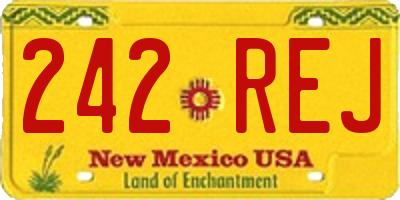NM license plate 242REJ