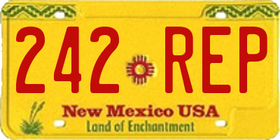 NM license plate 242REP