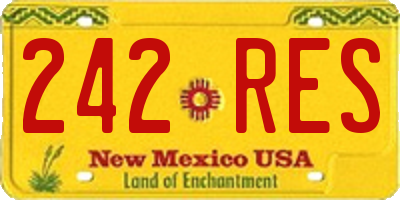 NM license plate 242RES