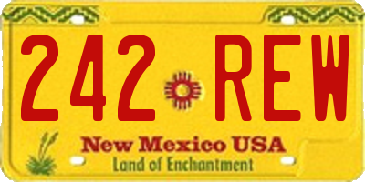 NM license plate 242REW