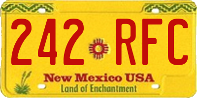 NM license plate 242RFC