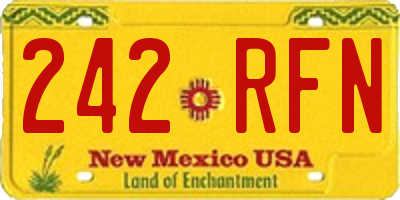 NM license plate 242RFN