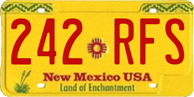NM license plate 242RFS