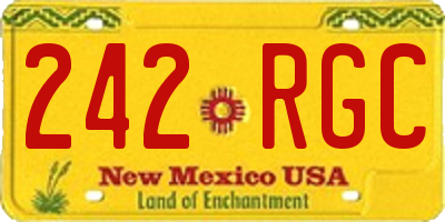 NM license plate 242RGC