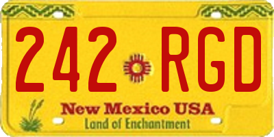 NM license plate 242RGD