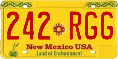 NM license plate 242RGG