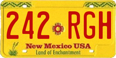 NM license plate 242RGH