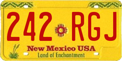 NM license plate 242RGJ