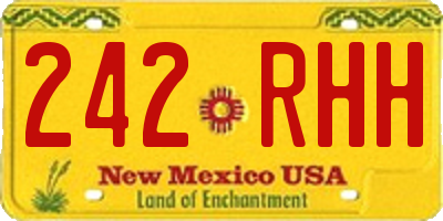 NM license plate 242RHH