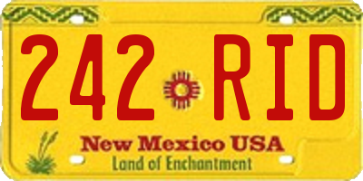 NM license plate 242RID