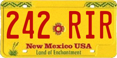 NM license plate 242RIR