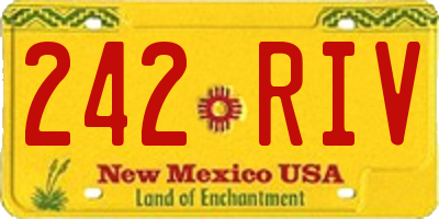 NM license plate 242RIV