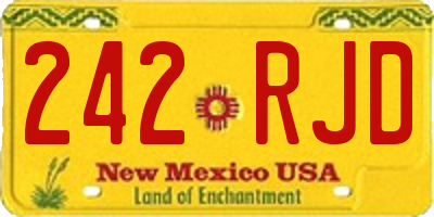 NM license plate 242RJD