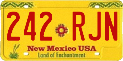 NM license plate 242RJN