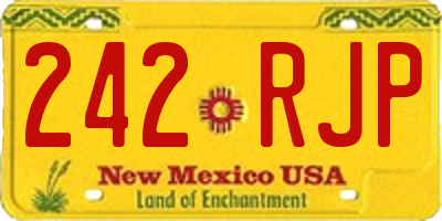 NM license plate 242RJP